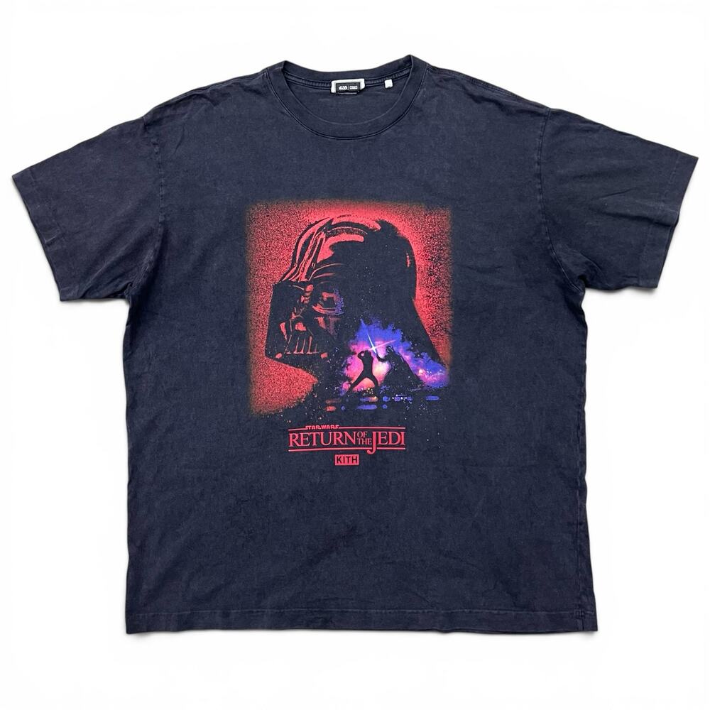 Kith Star Wars Darth Vader Return of the Jedi Poster Streetwear T Shirt Black XL